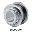 Round Rhinestone Plugs and Tunnels JPL-20n